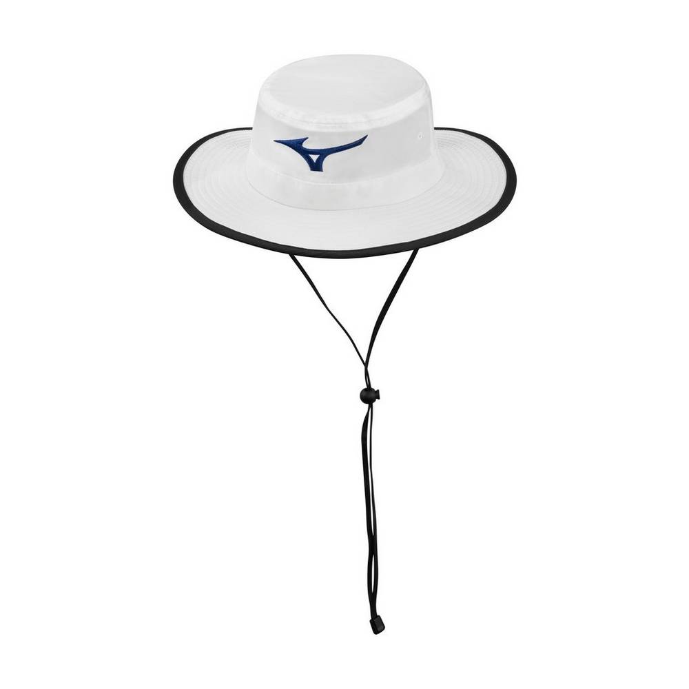 Mens Mizuno Tour Sun Hat White/Navy Philippines (UDPQHA485)